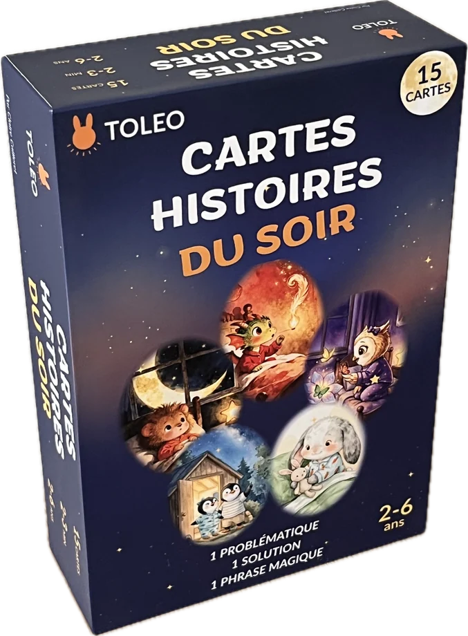 Le coffret TOLEO, Cartes Histoires du Soir : 15 cartes pour les 2 à 6 ans